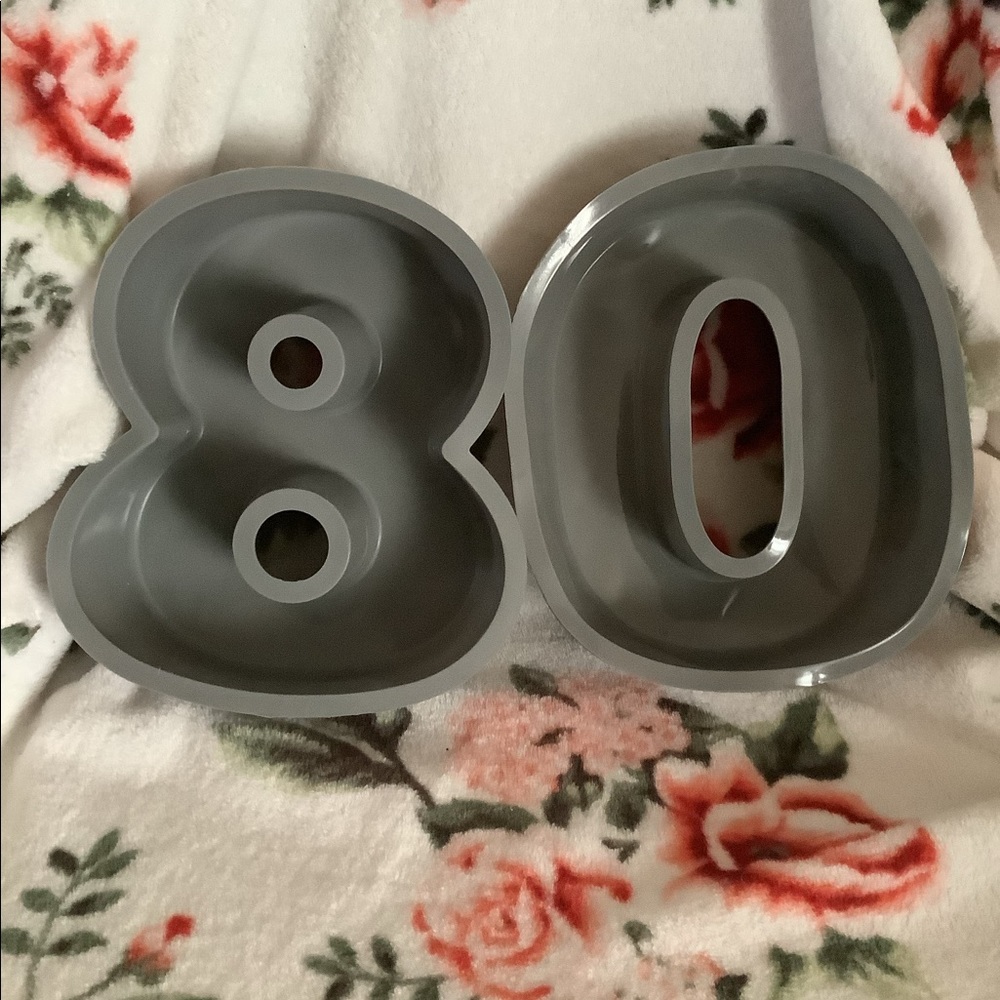 NWOT 3D Number Cake Rubber Pans